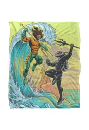 Aquaman and The Lost Kingdom Blanket, 152x127 cm Battle in The Ocean Silky Touch Super Soft Throw Blanket in White - thumbnail 1
