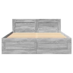 Berkfield Home Bed Frame with Headboard without Mattress Grey Sonoma 120x200 cm - Size: Small Double - thumbnail 5