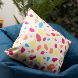 icon Sun & Rainbow Soleil Outdoor Cushion in White - Size: 43 cm x 43 cm - thumbnail 2
