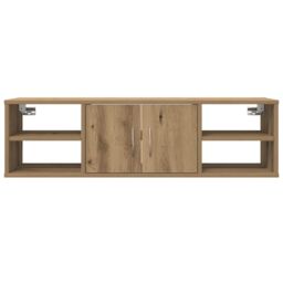 Berkfield Home Wall Cabinet Artisan Oak 101x30x29 cm Engineered Wood in Brown - Size: 101 x 30 x 29 cm - thumbnail 4