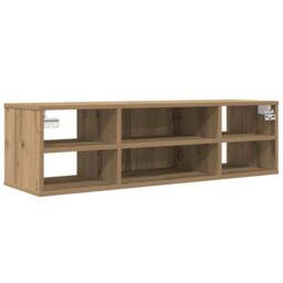 Berkfield Home Wall Cabinet Artisan Oak 101x30x29 cm Engineered Wood in Brown - Size: 101 x 30 x 29 cm - thumbnail 6