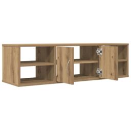 Berkfield Home Wall Cabinet Artisan Oak 101x30x29 cm Engineered Wood in Brown - Size: 101 x 30 x 29 cm - thumbnail 7