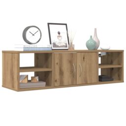 Berkfield Home Wall Cabinet Artisan Oak 101x30x29 cm Engineered Wood in Brown - Size: 101 x 30 x 29 cm - thumbnail 3
