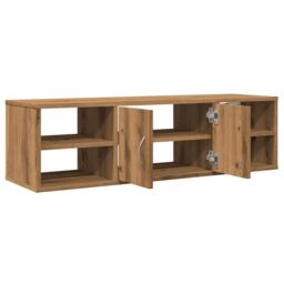 Berkfield Home Wall Cabinet Artisan Oak 101x30x29 cm Engineered Wood in Brown - Size: 101 x 30 x 29 cm - thumbnail 9