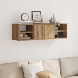 Berkfield Home Wall Cabinet Artisan Oak 101x30x29 cm Engineered Wood in Brown - Size: 101 x 30 x 29 cm - thumbnail 1
