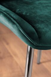 FurnitureboxUK Giovani 4 Grey Dining Table & 4 Pesaro Silver Leg Chairs in Green - thumbnail 9