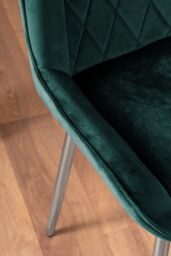 FurnitureboxUK Giovani 4 Grey Dining Table & 4 Pesaro Silver Leg Chairs in Green - thumbnail 5