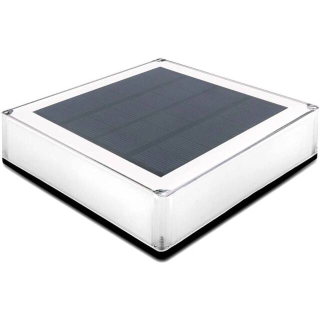 SPETLEK Solar LED Post Cap Light Square Garden Deck Fence Lamp Landscape in White - image 1