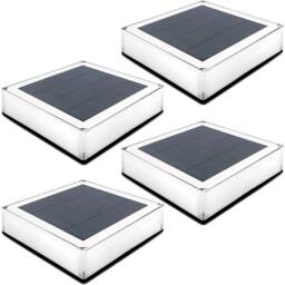 SPETLEK Solar LED Post Cap Light Square Garden Deck Fence Lamp Landscape in White - thumbnail 6