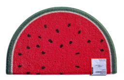Nicoman Spaghetti Loofah Halfmoon Door Mat 70 x 44cm - Water Melon in Red - Size: 44 cm x 70 cm - thumbnail 2