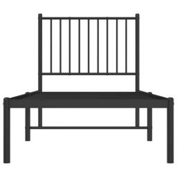 Berkfield Home Metal Bed Frame with Headboard Black 75x190 cm Small Single - thumbnail 5