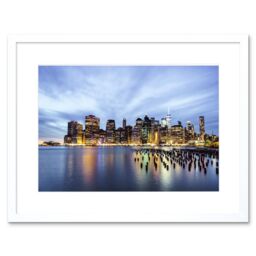 "Artery8 Wall Art Print Luddy New York City USA Cityscape Framed in White - Size: W7"" x H9""" - thumbnail 1