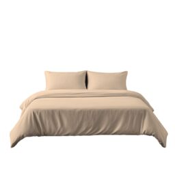 Snug City Microfibre Soft Touch Duvet Cover & Pillowcase/s Set Bed Linen in Cream - Size: Single - thumbnail 2