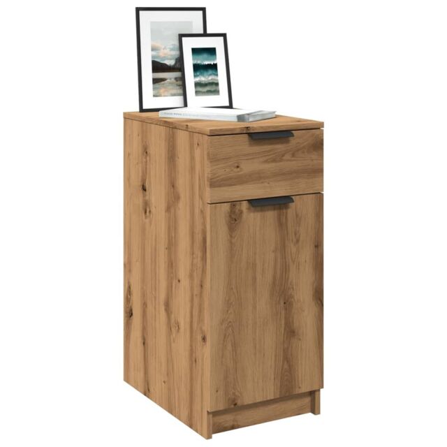Berkfield Home Desk Cabinet Artisan Oak 33x50x75 cm Engineered Wood in Brown - Size: 33 x 50 x 75 cm - image 1