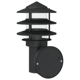 Berkfield Home Outdoor Wall Lights with Sensors 2pcs Black Stainless Steel - thumbnail 6