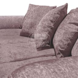 Furnishings For Less UK Monaco Chenille Fabric Long 4 Seater Sofa Scatter Back Curved Arm in Pink - thumbnail 8
