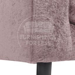 Furnishings For Less UK Monaco Chenille Fabric Long 4 Seater Sofa Scatter Back Curved Arm in Pink - thumbnail 3