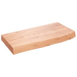 Berkfield Home Wall Shelf Light Brown 60x30x(2-6) cm Treated Solid Wood Oak