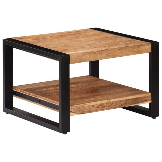 Berkfield Home Coffee Table 60x60x40 cm Solid Acacia Wood in Brown - Size: 60 x 60 x 40 cm - image 1