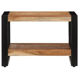 Berkfield Home Coffee Table 60x60x40 cm Solid Acacia Wood in Brown - Size: 60 x 60 x 40 cm - thumbnail 2