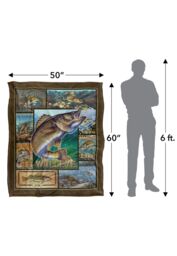 JQ Licensing Walleye Fishing Silky Touch Super Soft Throw Blanket 152 X 127 cm in White - thumbnail 5
