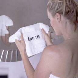 Duncan Stewart Personalised Face Flannel/Towel in Silver - thumbnail 4