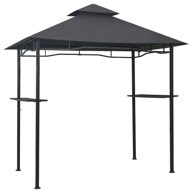 Berkfield Home BBQ Gazebo 240x150x255 cm Anthracite Steel in Black - Size: 240 x 150 x 255 cm - image 1