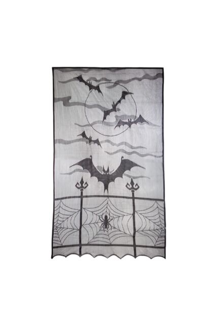 Garden Greatness Halloween Black Bats Door Curtain - Size: 1 Pack