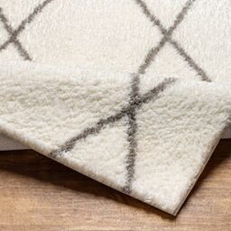 Livabliss Cloudy Shag-Modern Ivory Grey Soft Plush Pile Living Bedroom Rug - Size: 160 cm x 215 cm - thumbnail 4