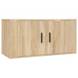 Berkfield Home Classic 3 Piece TV Cabinet Set Sonoma Oak Engineered Wood in Brown - thumbnail 4