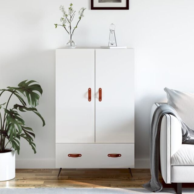 Berkfield Home Highboard High Gloss White 69.5x31x115 cm Engineered Wood - image 1