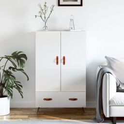 Berkfield Home Highboard High Gloss White 69.5x31x115 cm Engineered Wood - thumbnail 1