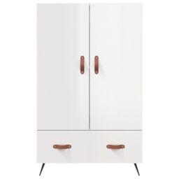 Berkfield Home Highboard High Gloss White 69.5x31x115 cm Engineered Wood - thumbnail 6