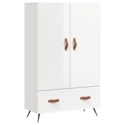 Berkfield Home Highboard High Gloss White 69.5x31x115 cm Engineered Wood - thumbnail 2