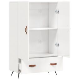 Berkfield Home Highboard High Gloss White 69.5x31x115 cm Engineered Wood - thumbnail 5