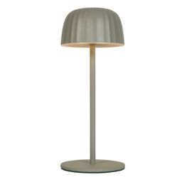 Lighting Collection Ella Outdoor Rechargeable Table Lamp - Grey - thumbnail 2