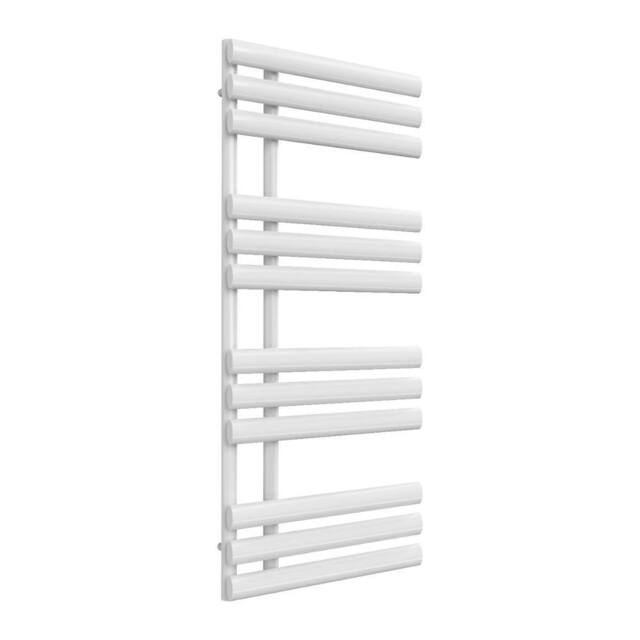 Bathroom Kingdom Chisa White Designer Flat Panel Heated Towel Rail 1130x500 - image 1