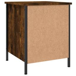 Berkfield Home Durable Bedside Cabinet Smoked Oak 40x42x50 cm Engineered Wood in Brown - Size: 40 x 42 x 50 cm - thumbnail 8