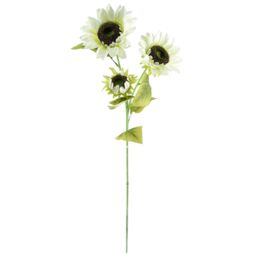 Leaf Pack of 6 x 88cm White Artificial Sunflower - 18 heads - Size: 6 x 88 cm - thumbnail 6