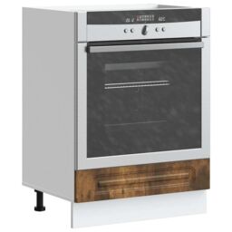 Berkfield Home Oven Cabinet Kalmar Smoked Oak Engineered Wood in Brown - thumbnail 1