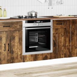 Berkfield Home Oven Cabinet Kalmar Smoked Oak Engineered Wood in Brown - thumbnail 3