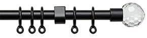 New Edge Blinds Exenteable Metal Curtain Pole 13-16mm in Black - Size: 150 cm - image 1