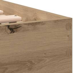 Berkfield Home Bed Frame Artisan Oak 203 x 95 x 70 cm Engineered Wood in Beige - thumbnail 9
