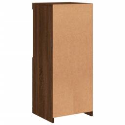 Berkfield Home Sideboard with LED Lights Brown Oak 41x37x100 cm - Size: 41 x 37 x 100 cm - thumbnail 9