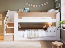 Flair Zeno Staircase Low Bunk with Storage in Light Oak - Size: Single - thumbnail 2