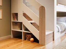 Flair Zeno Staircase Low Bunk with Storage in Light Oak - Size: Single - thumbnail 3
