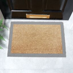 Artsy Mats Grey Stylish Block Border Doormat - Size: 40 cm x 60 cm - thumbnail 2