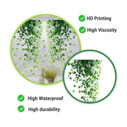 Lovii No Glue Green Leaf Privacy Window Film Static Cling Glass Sticker - thumbnail 2