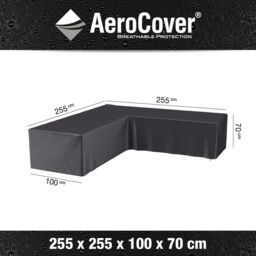Ruma AeroCover L-Shape Sofa Waterproof Polyester Cover W255xD255xH70cm in Dark Grey - Size: 1 Pack - thumbnail 2