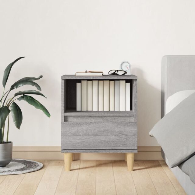 Berkfield Home Bedside Cabinet Grey Sonoma 40x35x50 cm - Size: 40 x 35 x 50 cm - image 1